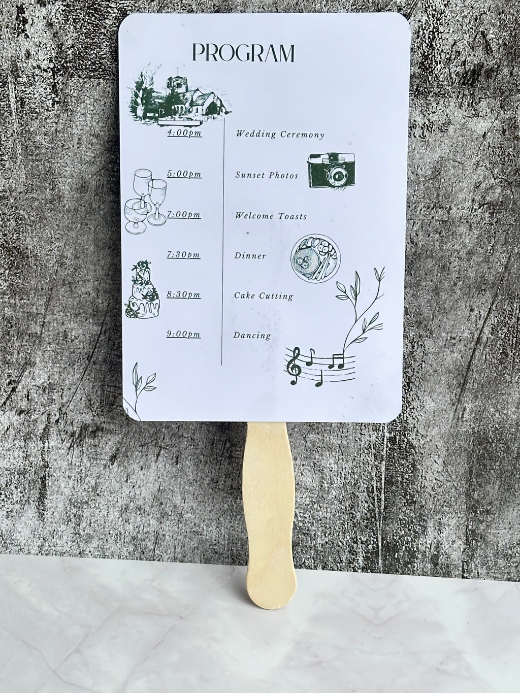 Wedding Fan Programs | Custom Printed Double-Sided Event Fans South Africa