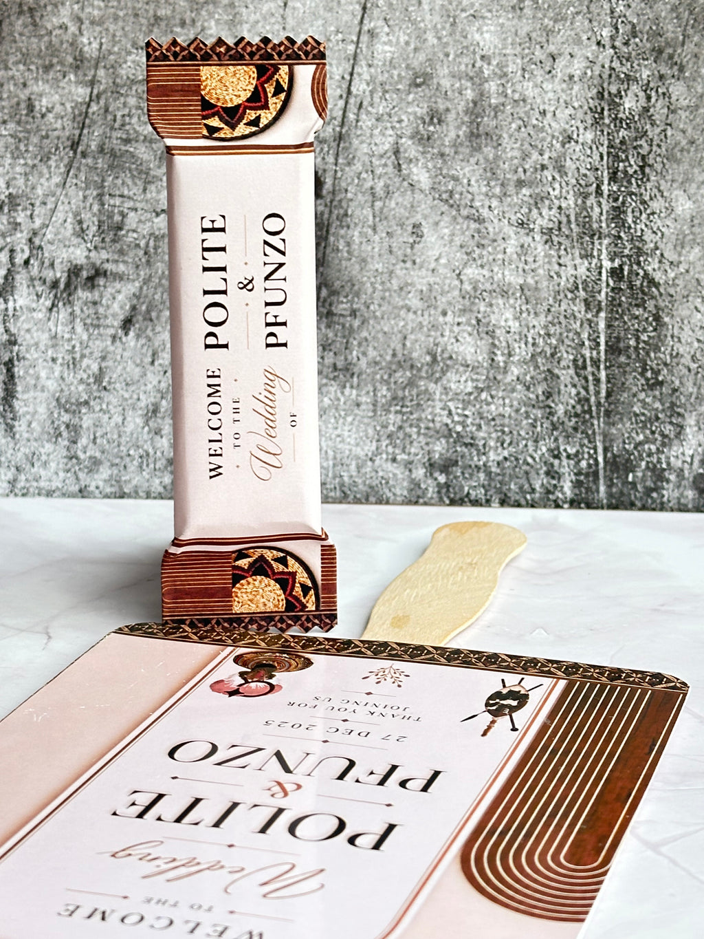 EVENT / WEDDING PROGRAM & PERSONALISED CHOCOLATE SET