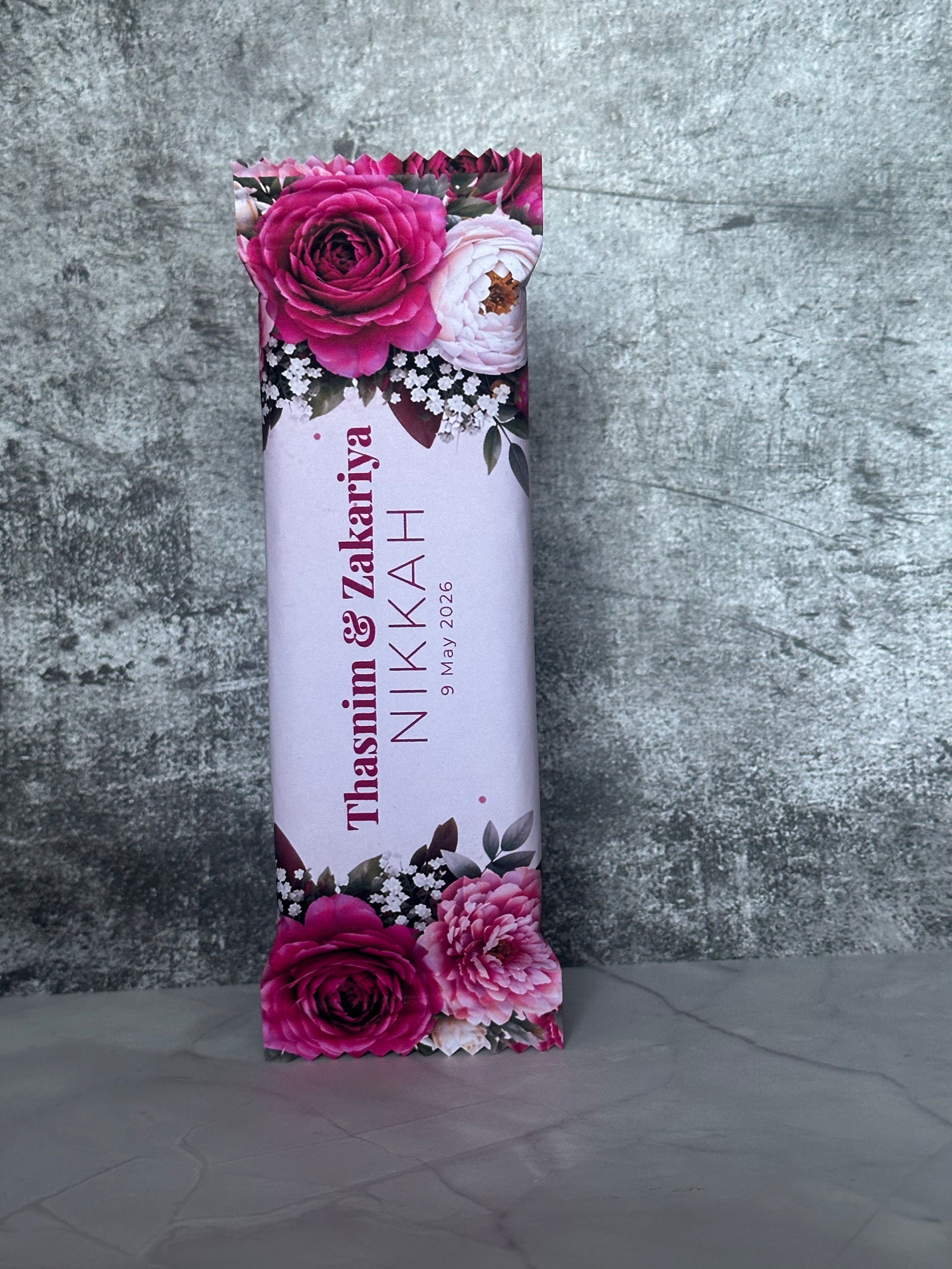 Personalised Wrapper Chocolate Event Favours – Custom Wedding, Party & Corporate gifts Chocolates Wrapper