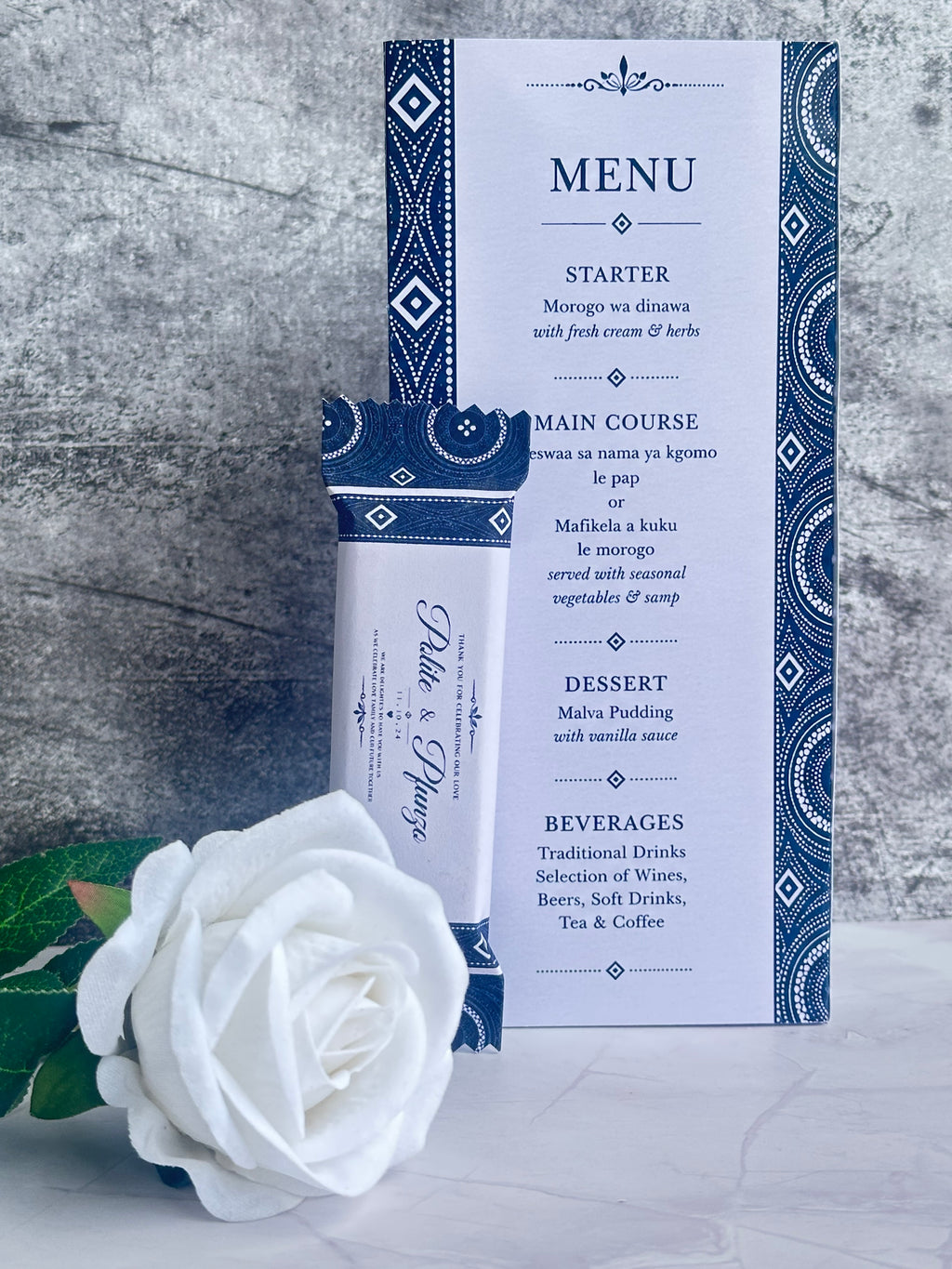 EVENT / WEDDING PROGRAM & PERSONALISED CHOCOLATE SET