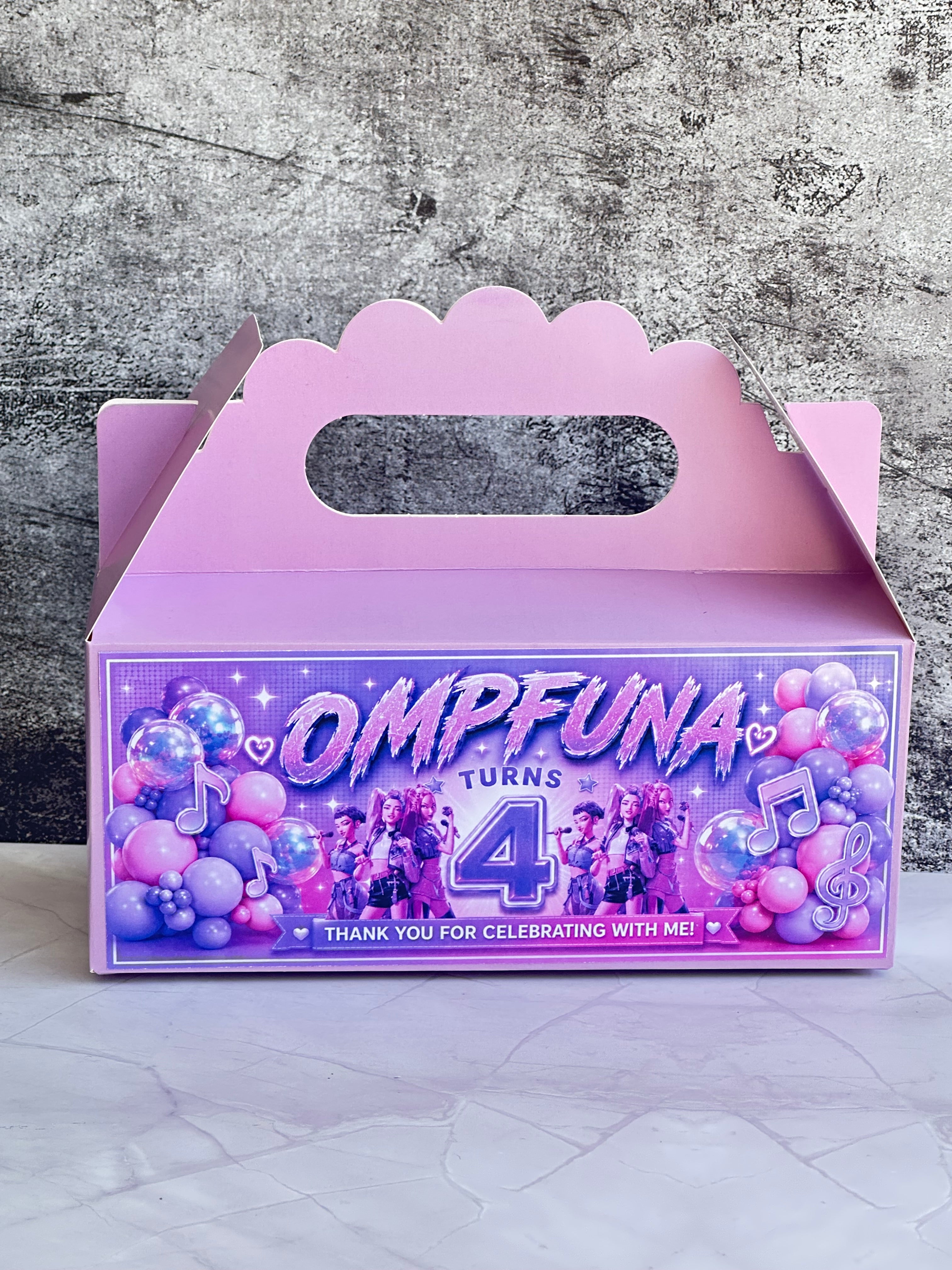 Personalised Empty Party Boxes – Flat Print Custom Kids Party Favour Boxes