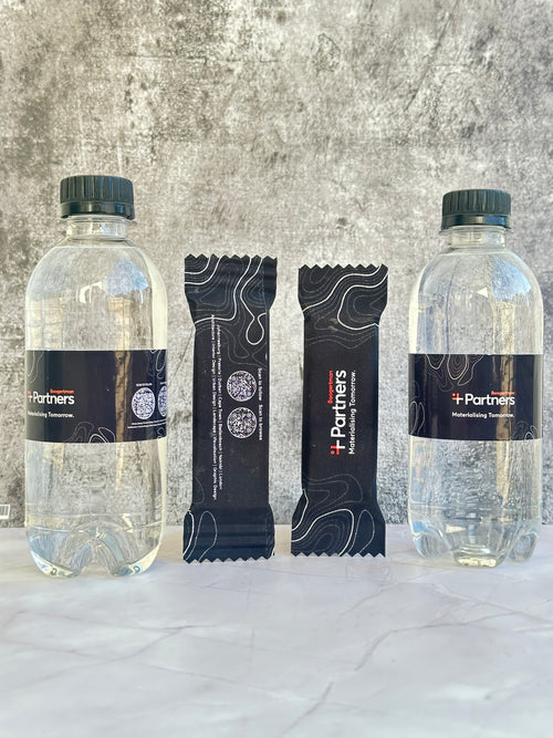 Branded Water and Personalised Chocolate Gift Set