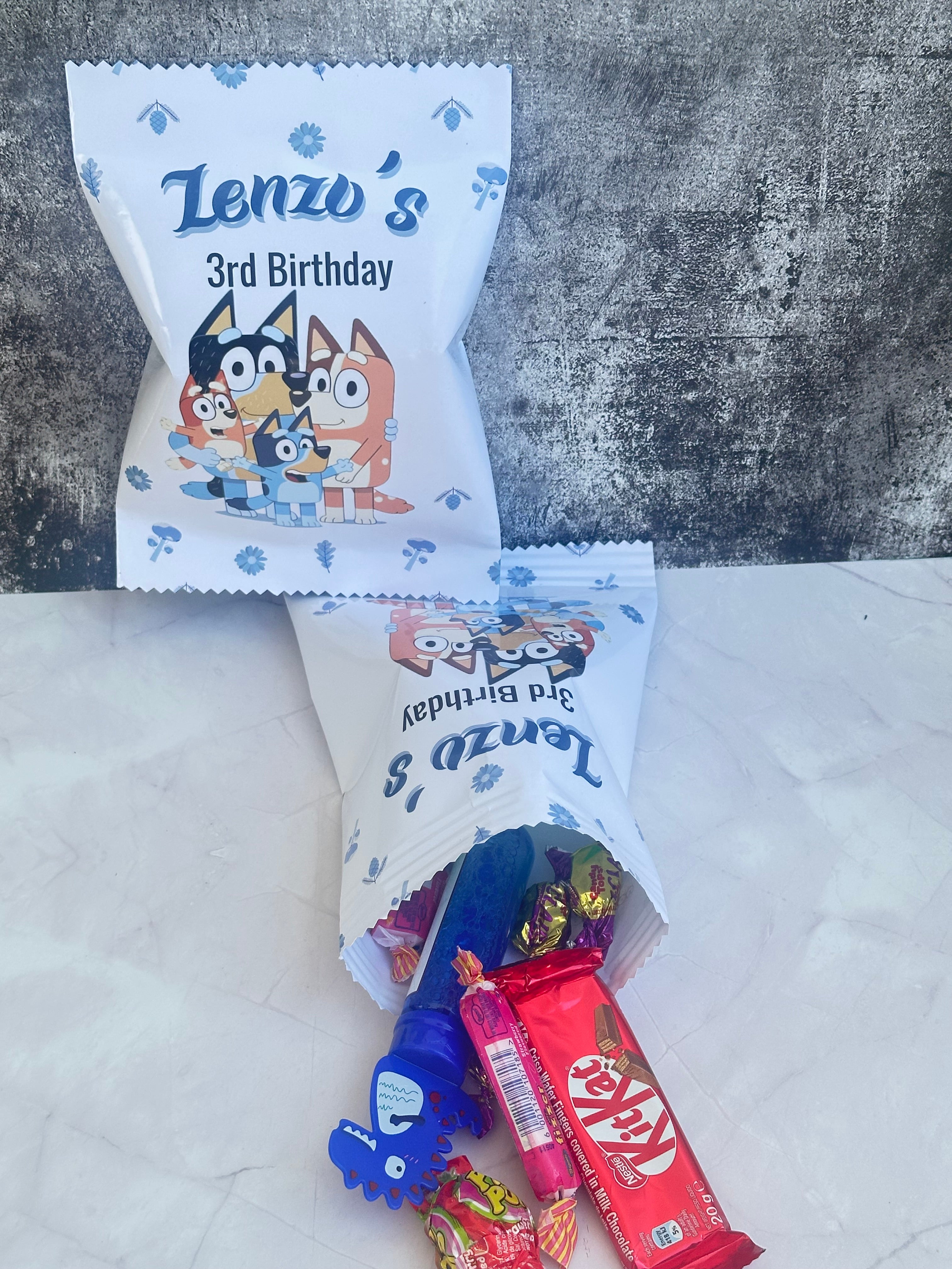 Personalised Lucky Packets – Filled Custom theme Kids Party Treats