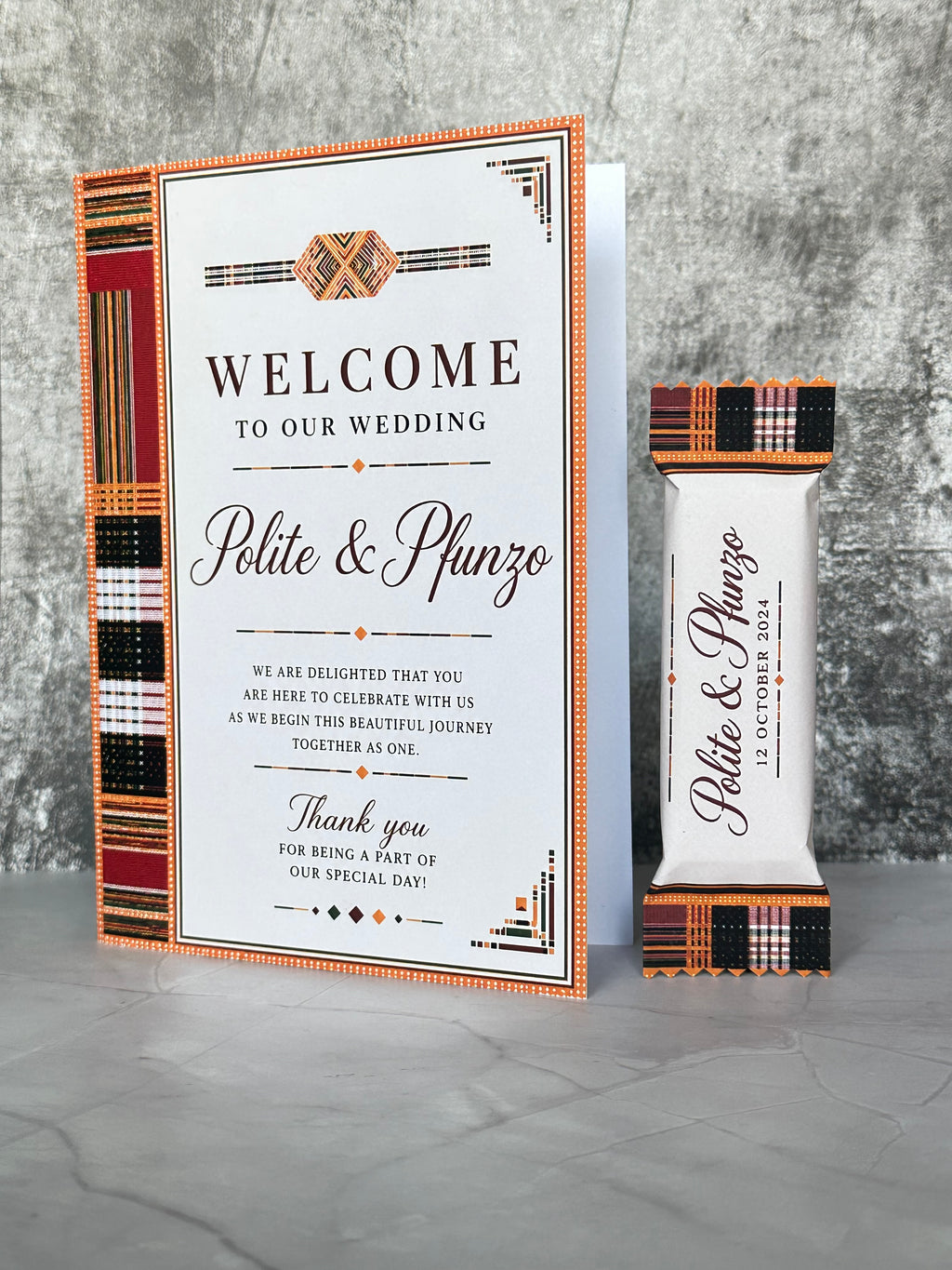 EVENT / WEDDING PROGRAM & PERSONALISED CHOCOLATE SET