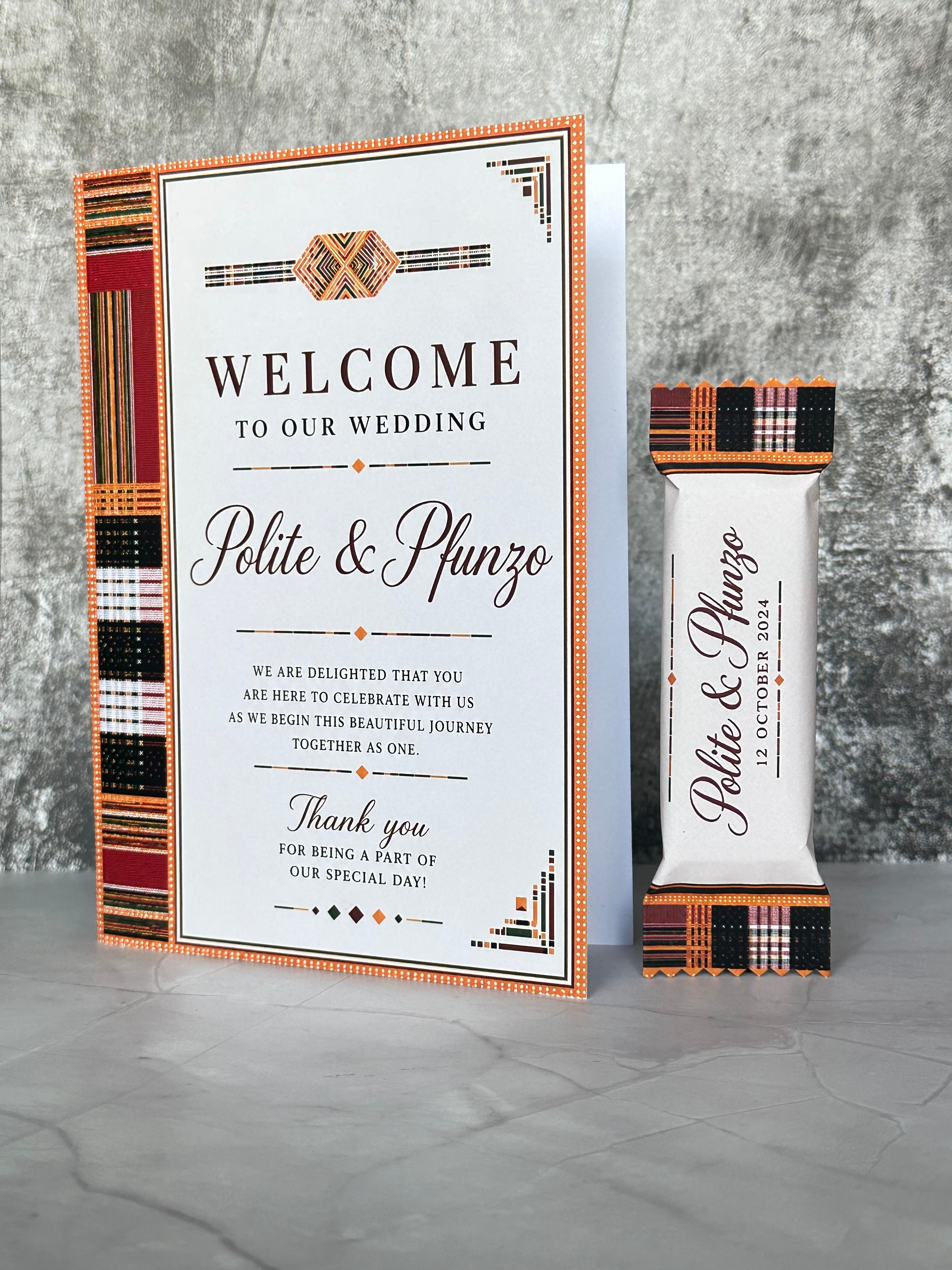 EVENT / WEDDING PROGRAM & PERSONALISED CHOCOLATE SET