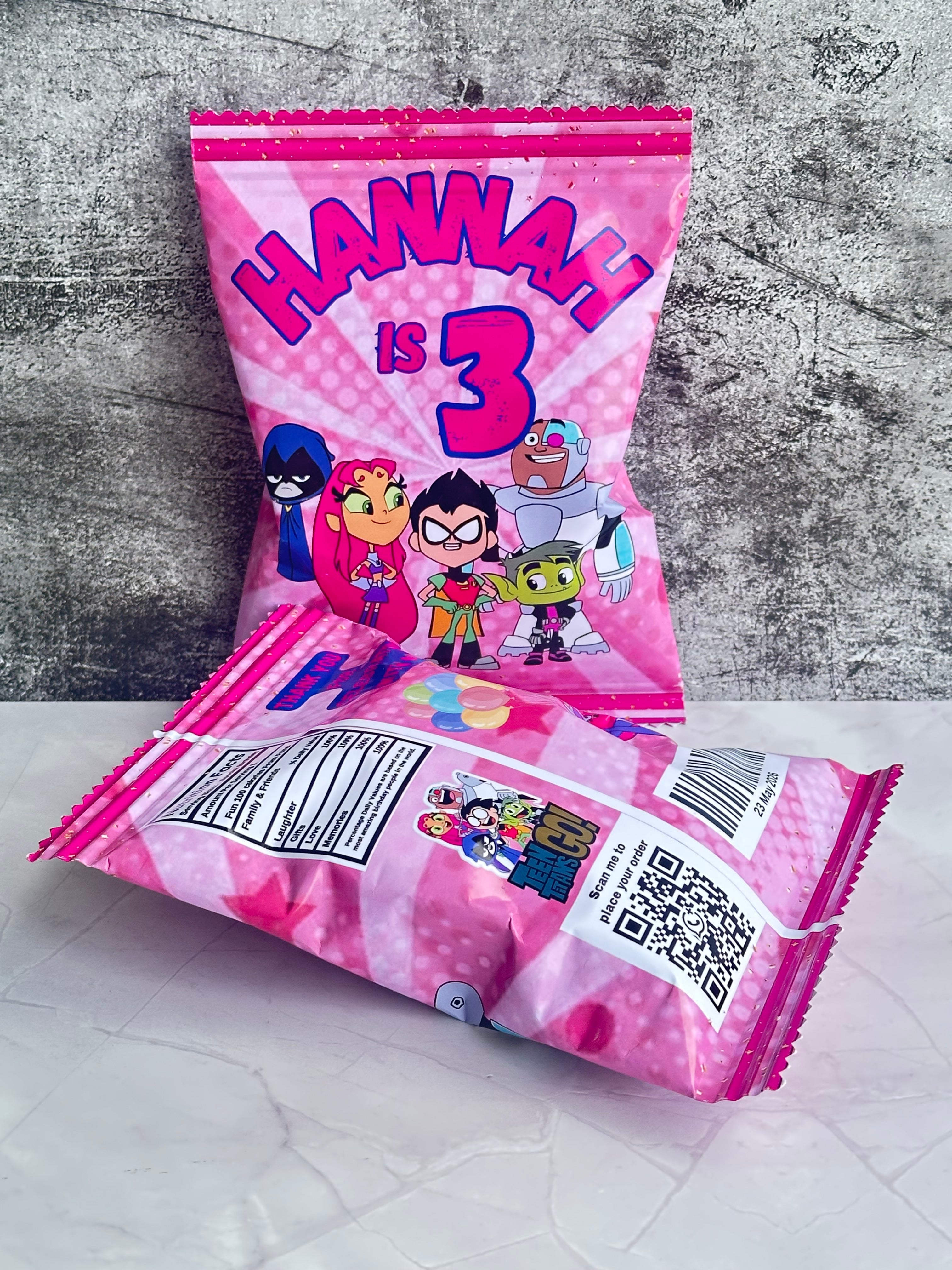 Personalised Lucky Packets – Filled Custom theme Kids Party Treats