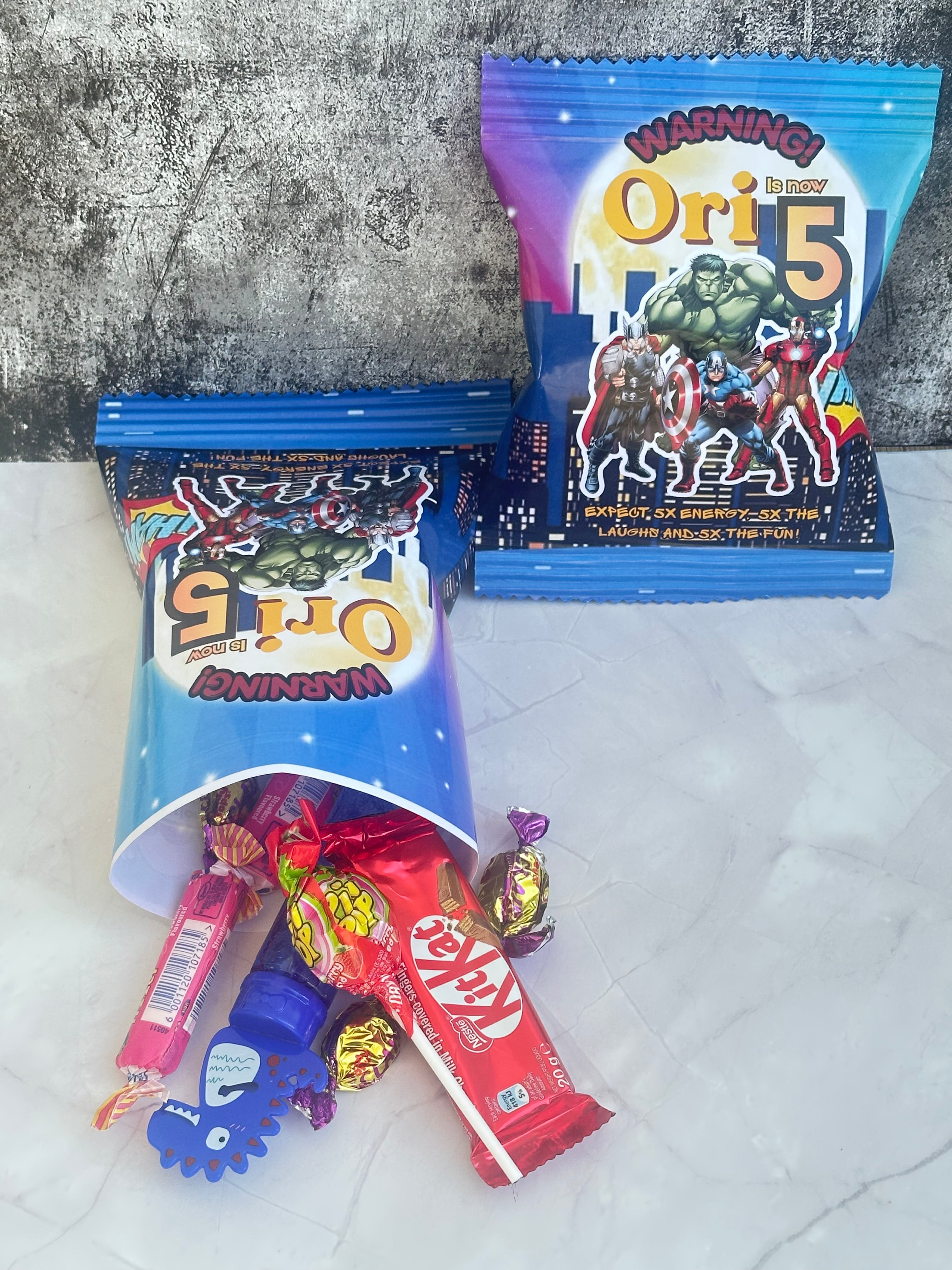 Personalised Lucky Packets – Filled Custom theme Kids Party Treats