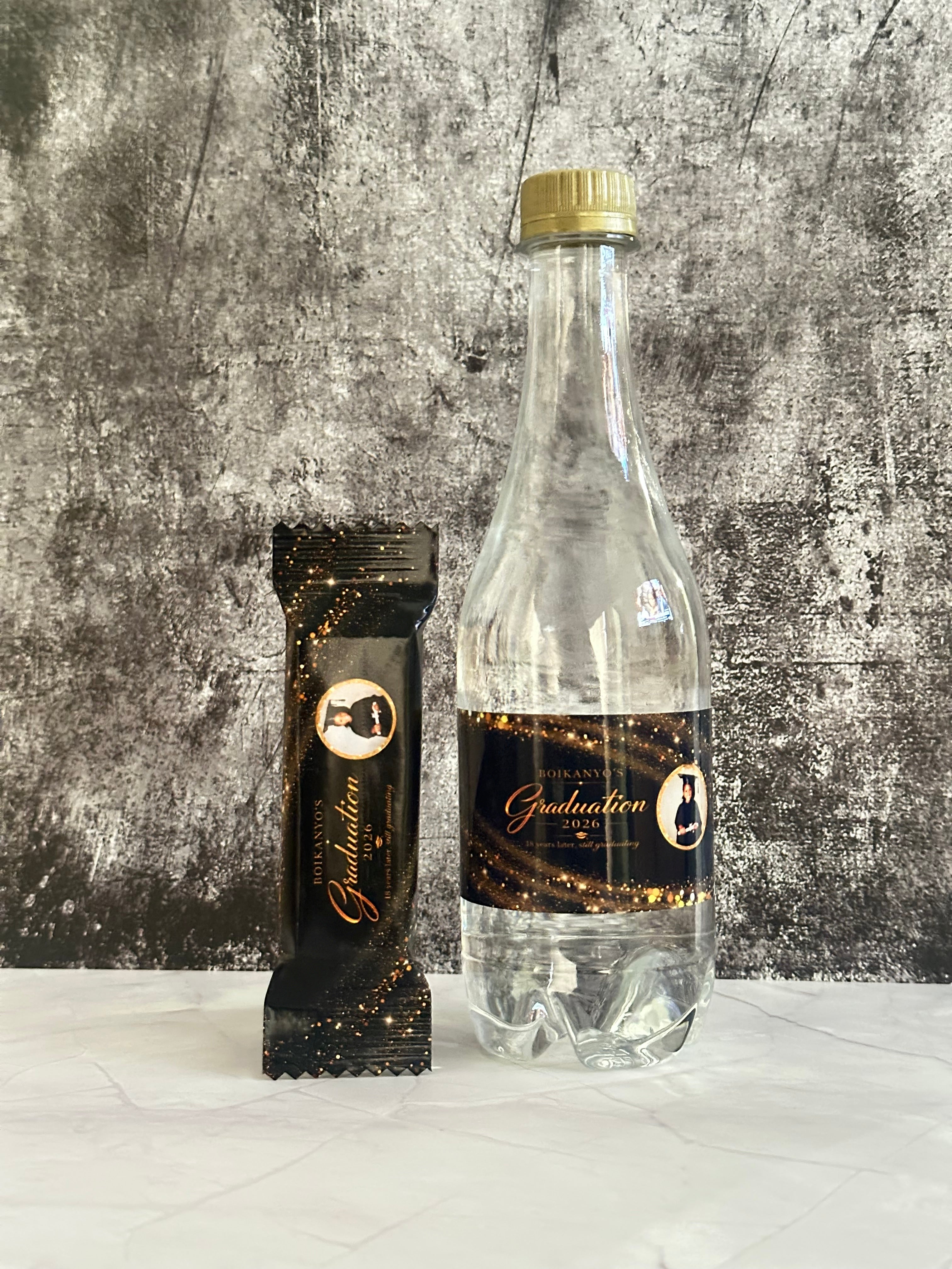 Branded Water and Personalised Chocolate Gift Set