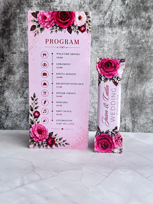 EVENT / WEDDING PROGRAM & PERSONALISED CHOCOLATE SET