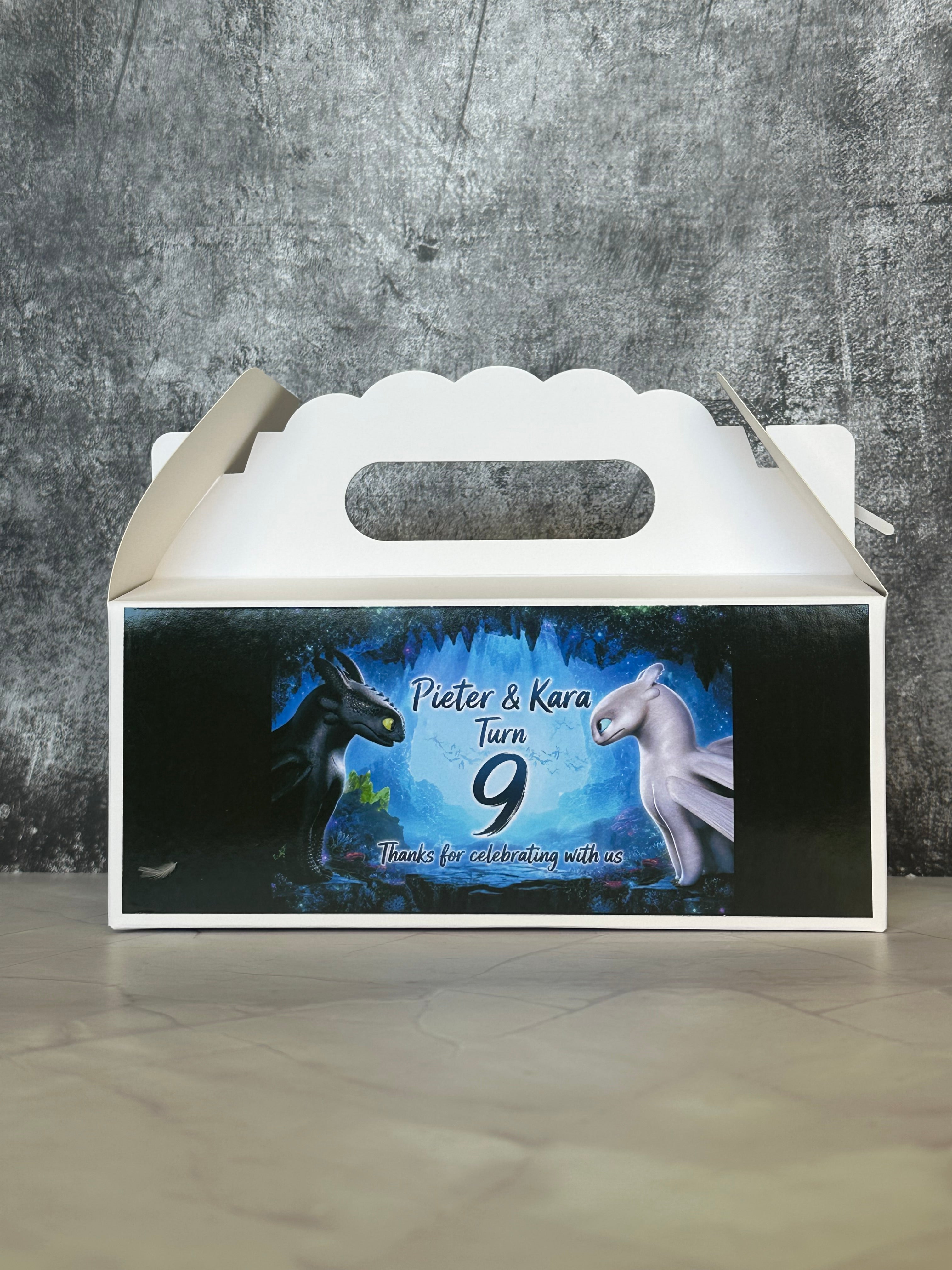 Personalised Empty Party Boxes – Flat Print Custom Kids Party Favour Boxes