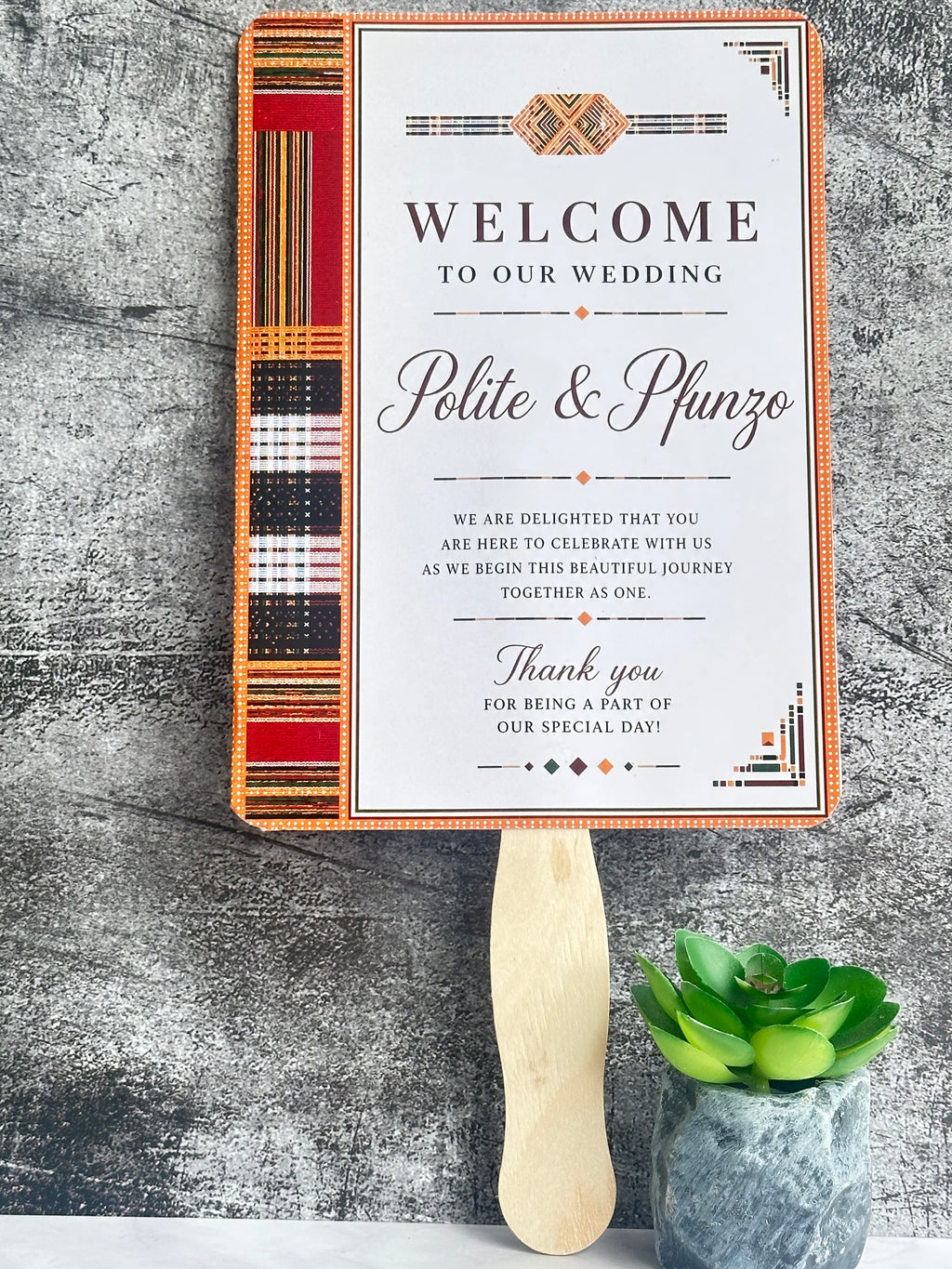 Wedding Fan Programs | Custom Printed Double-Sided Event Fans South Africa