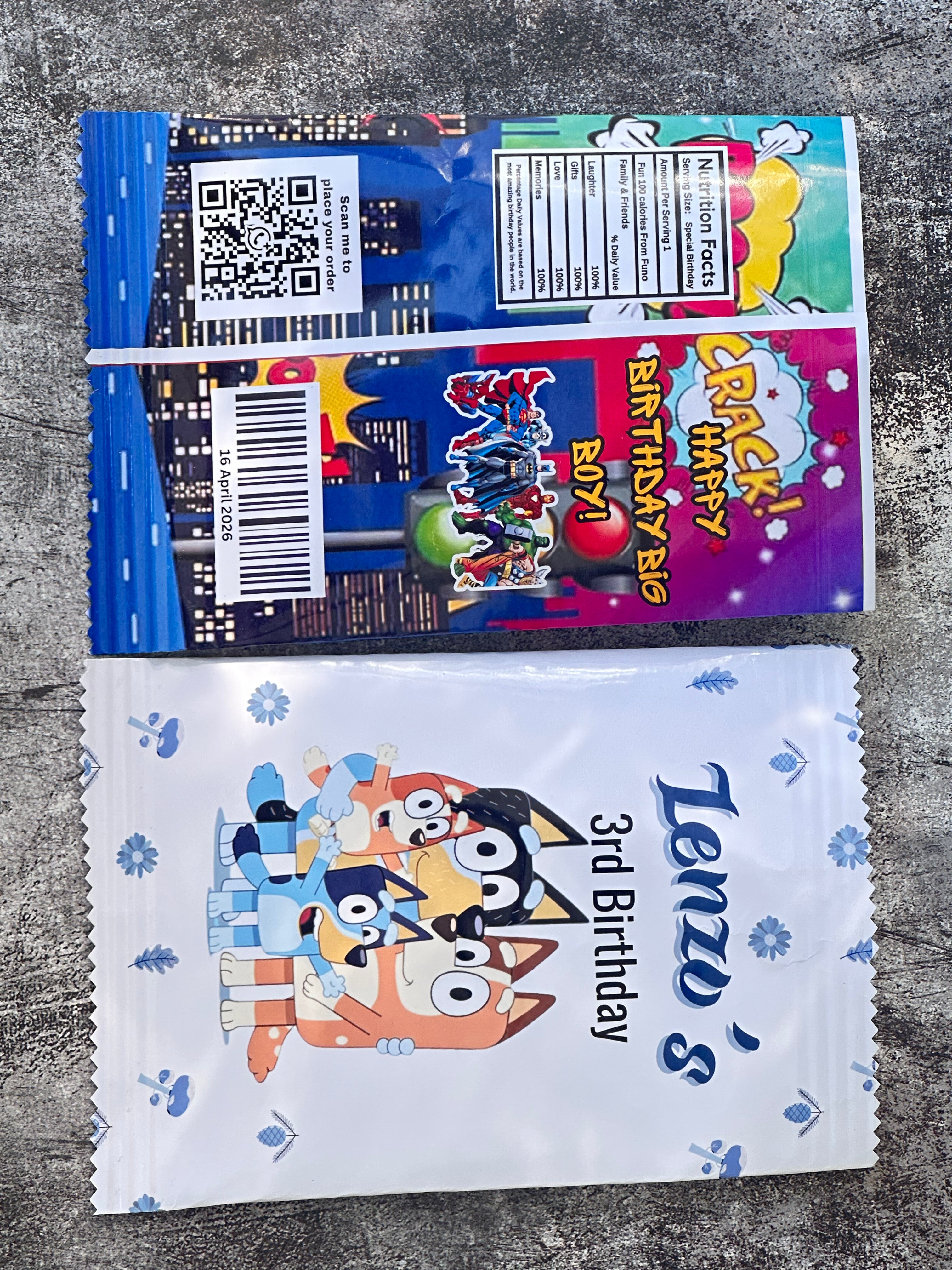 Personalised Empty Lucky Packets – Custom Kids Party Bags
