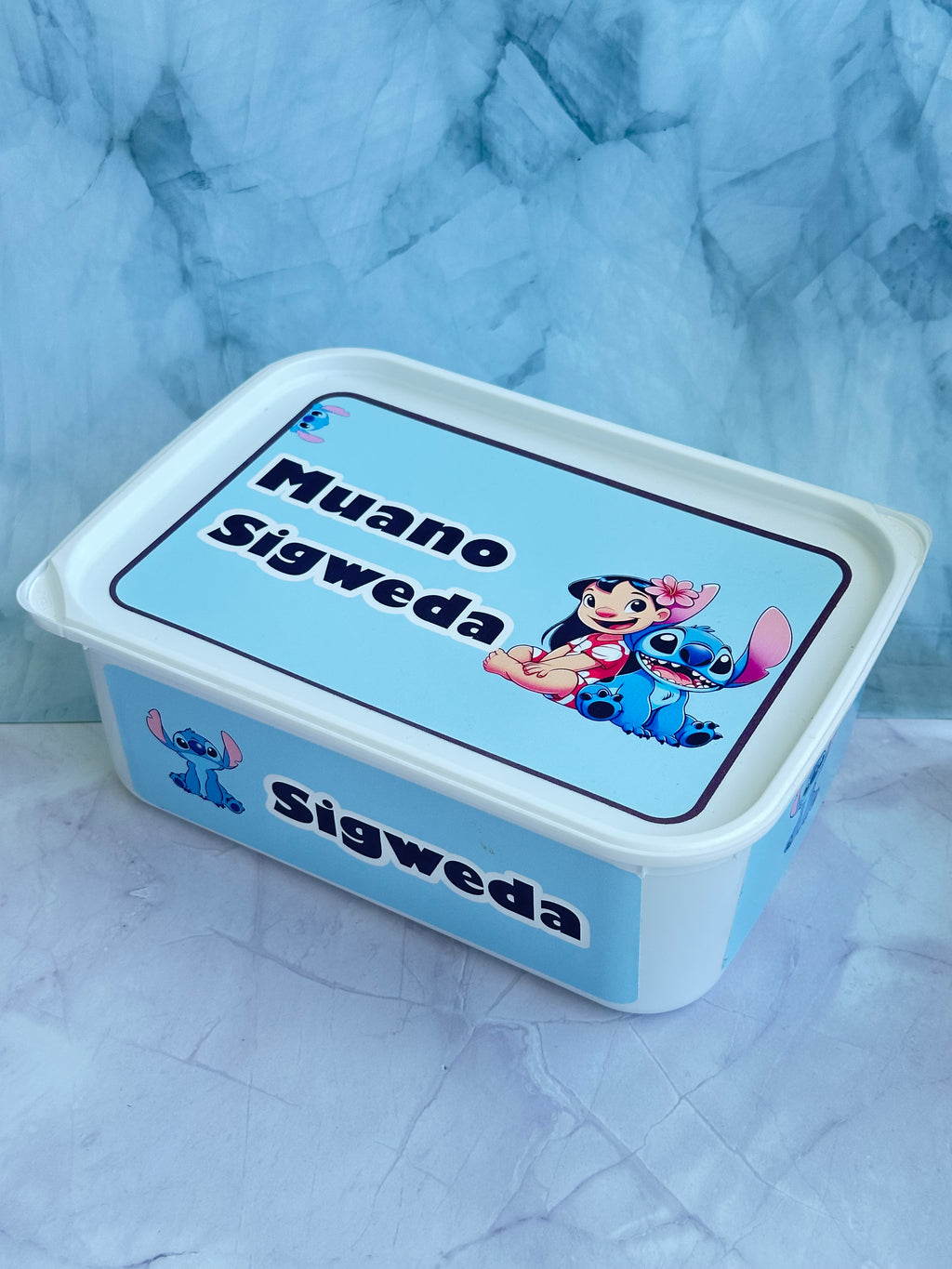 Personalised 2L Stationery Storage Tub (Waterproof Label)