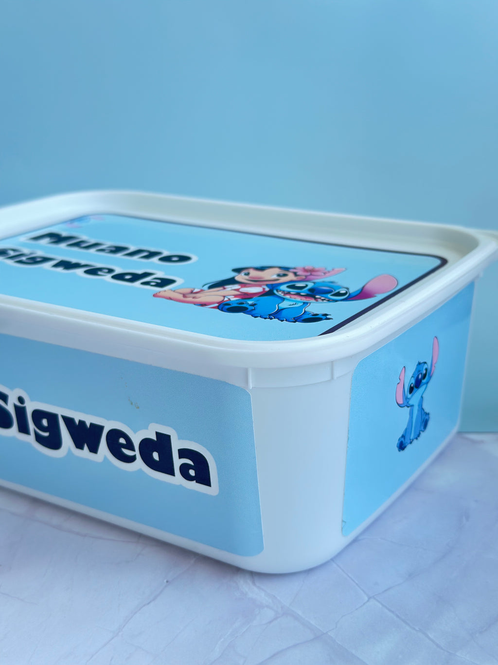 Personalised 2L Stationery Storage Tub (Waterproof Label)