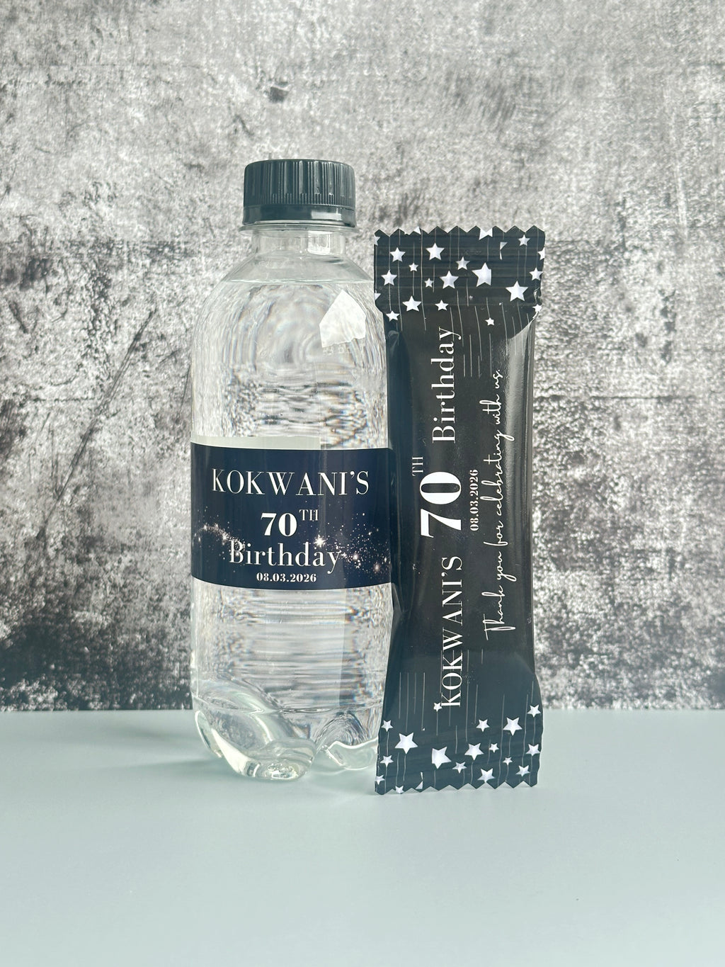 Branded Water and Personalised Chocolate Gift Set