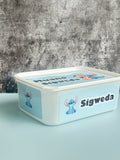 Personalised 2L Stationery Storage Tub (Waterproof Label)