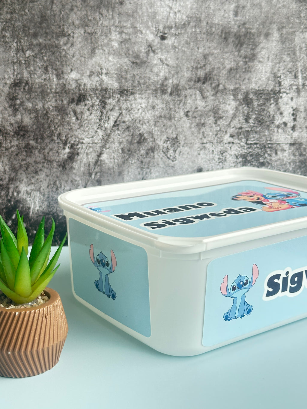 Personalised 2L Stationery Storage Tub (Waterproof Label)