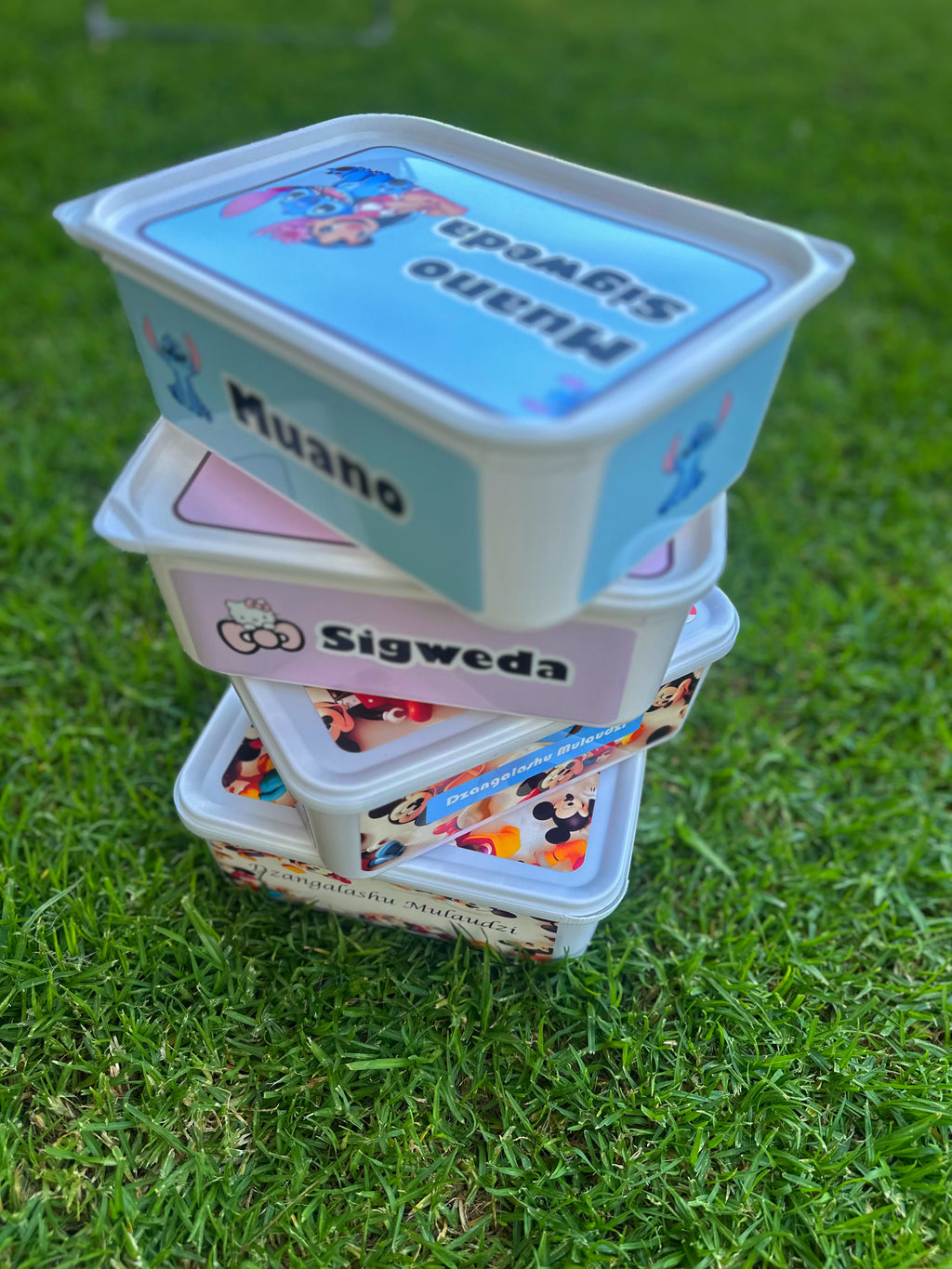 Personalised 2L Stationery Storage Tub (Waterproof Label)